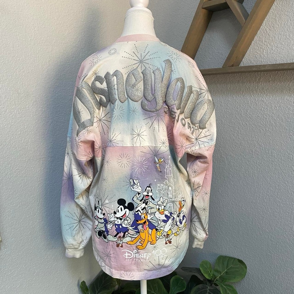 DISNEY SPIRIT JERSEY PASTEL TIE DYE FIREWORKS SWEATSHIRT PASTEL GRUNGE COQUETTE
